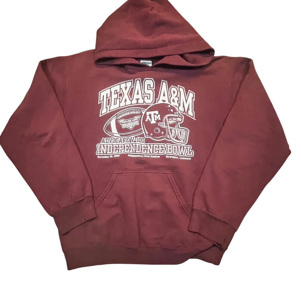 Vintage Texas A&M Aggies Men Small Hoodie 2009 Independence‎ Bowl Sweatshirt